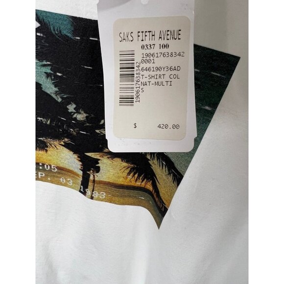 Saint Laurent Palm Tree-Print T-Shirt Women’s Small $420. - Picture 3 of 6